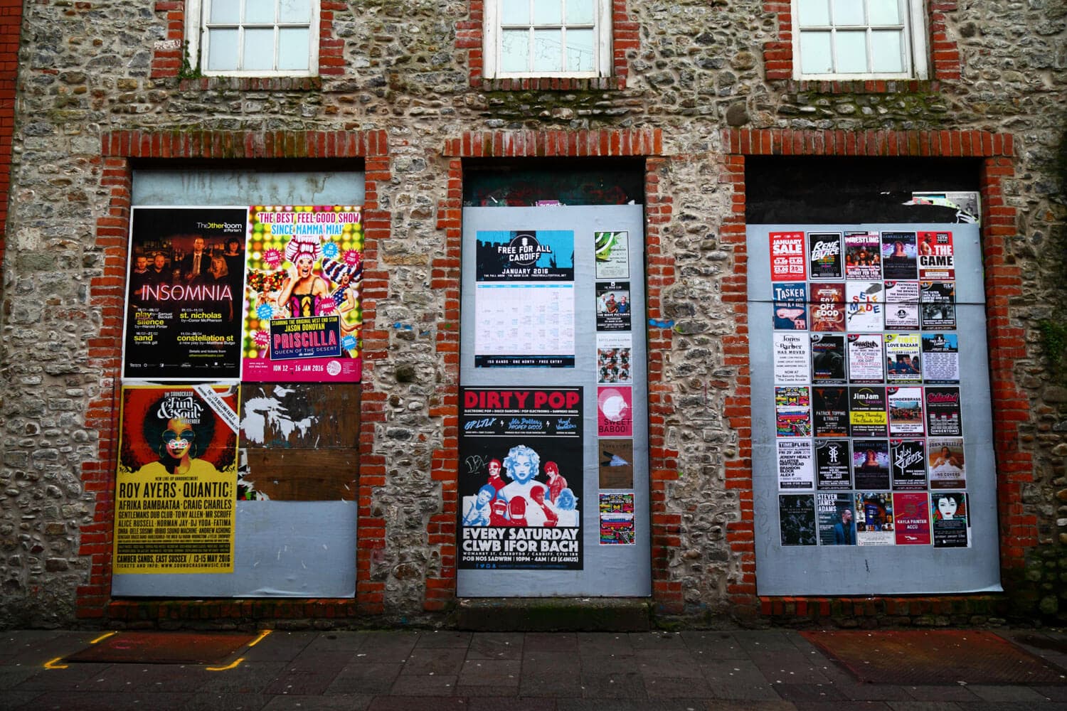 Street wall with posters
